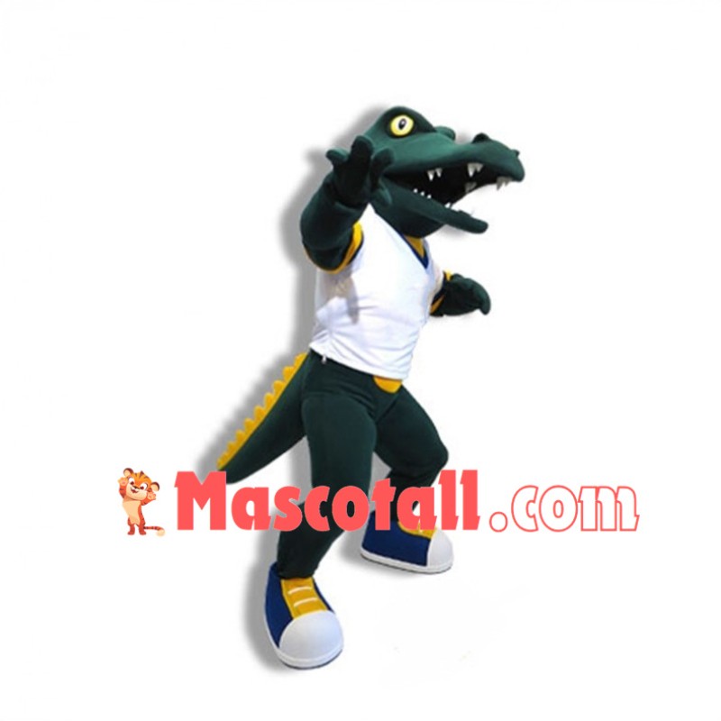 College Green Gator Mascot Costume 