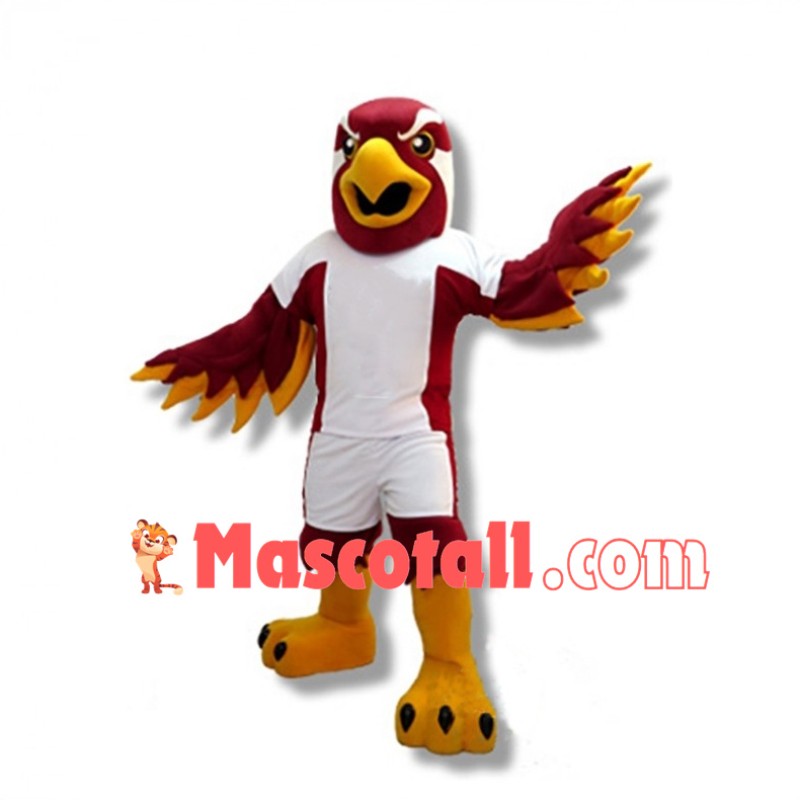 University Red Falcon Mascot Costume 