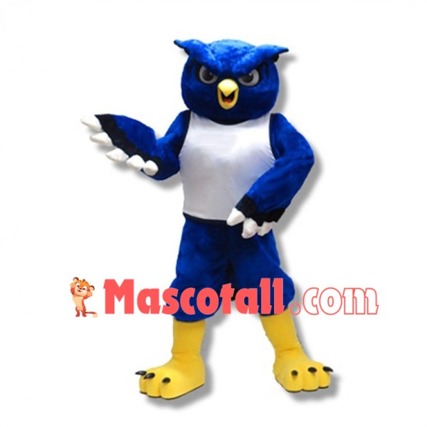 College Blue Owl Mascot Costume 