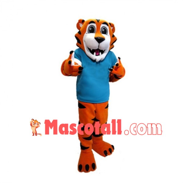 Happy Tiger Mascot Costume 
