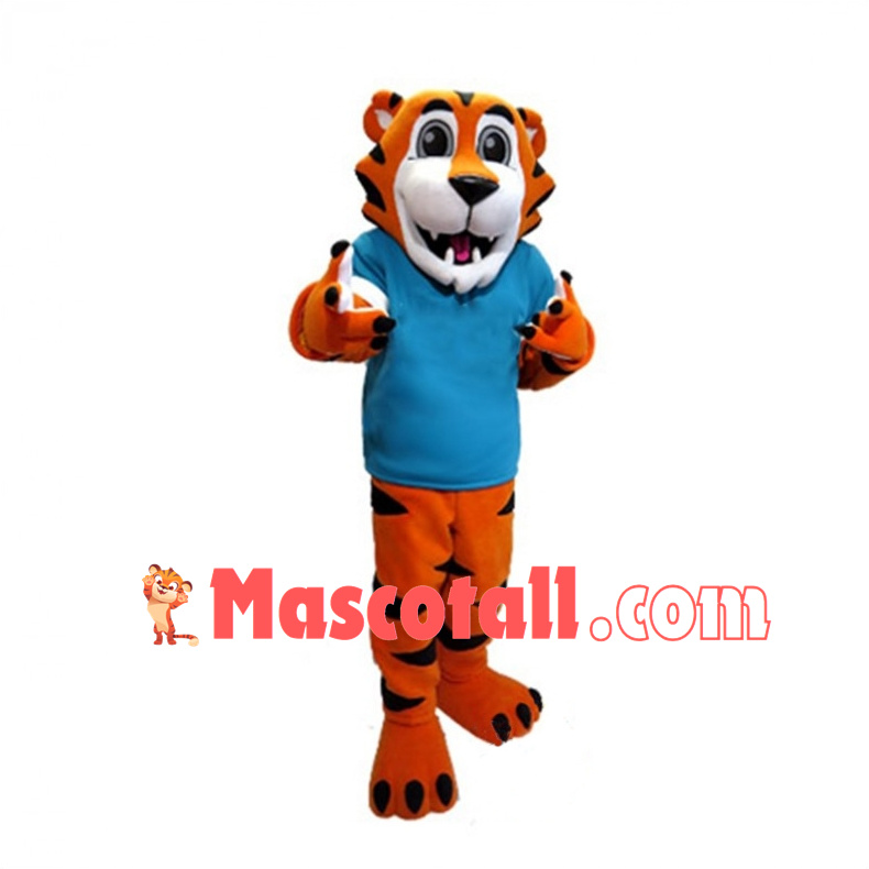 Happy Tiger Mascot Costume 