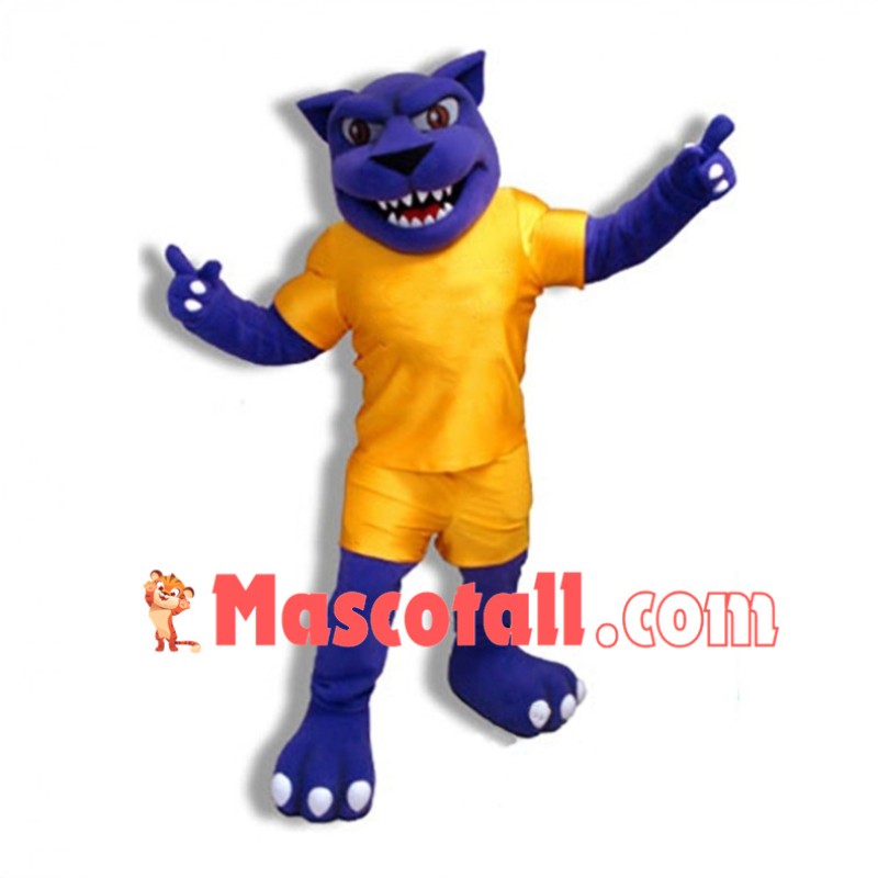 Power Purple Panther High School Mascot Costume 