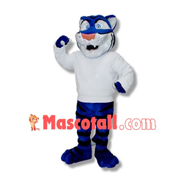 University Blue Tiger Mascot Costume 