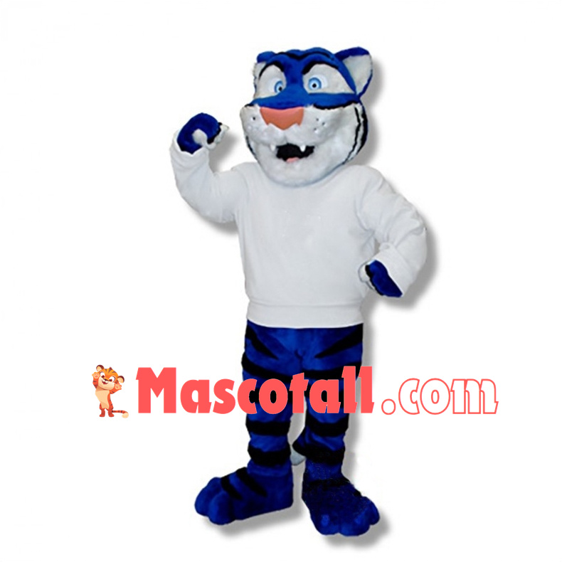 University Blue Tiger Mascot Costume 