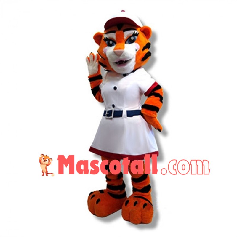 Baseball Mom Tiger Mascot Costume 