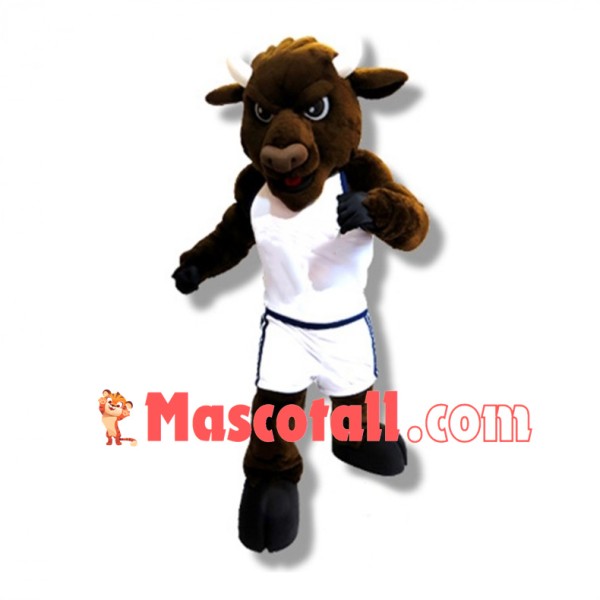 University Power Brown Bison Mascot Costume 