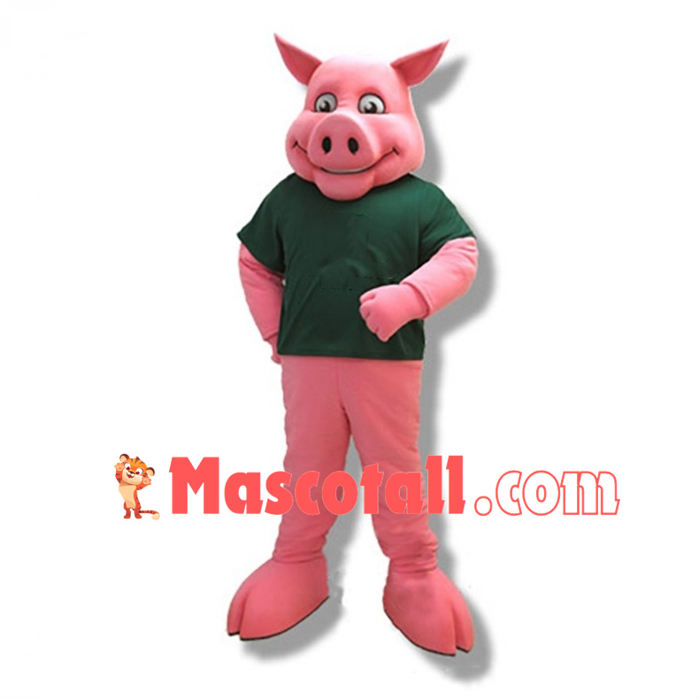 Adorable Pink Pig Mascot Adult Costume 