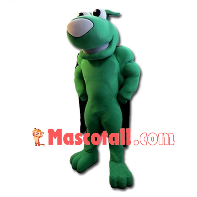 Power Green Dog Mascot Costume 