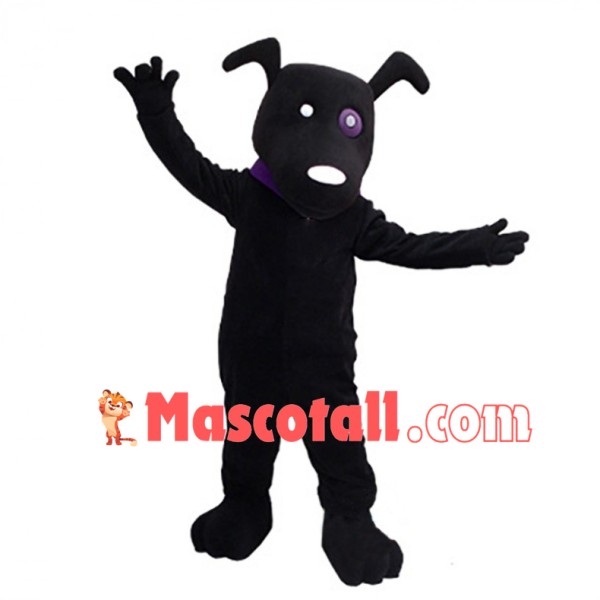 Black Dog Mascot Costume 