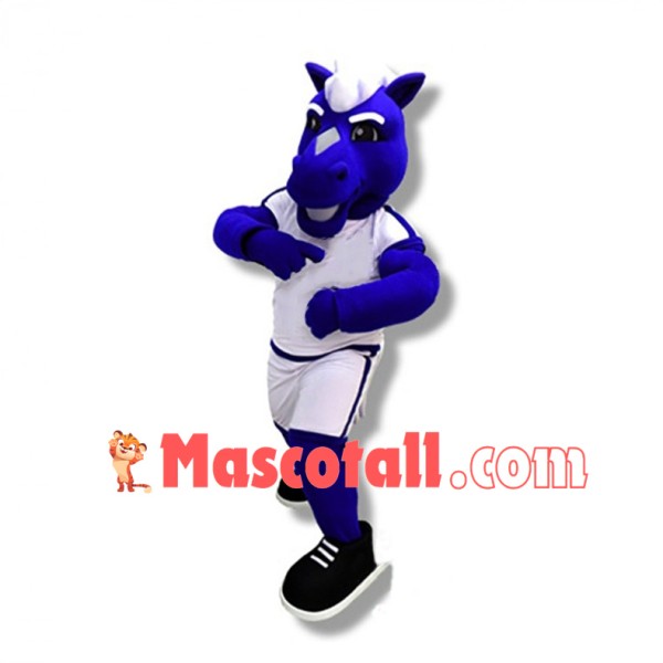 Power Blue Pony High School Mascot Costume 