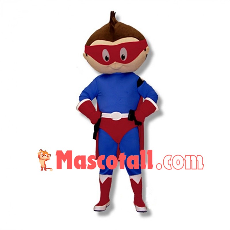 Hero Kid Mascot Adult Costume 