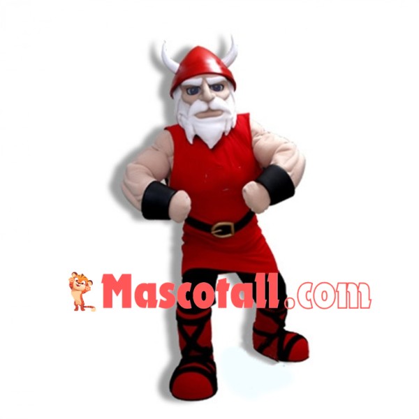 Red Viking Mascot Costume 