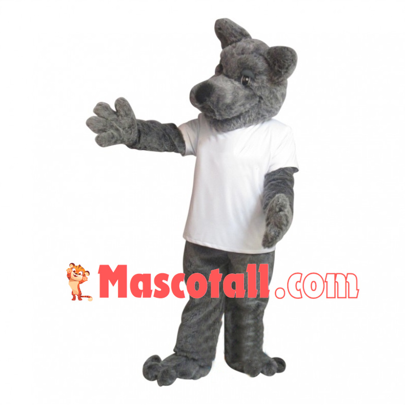Grey Wolf Academy Mascot Costume 