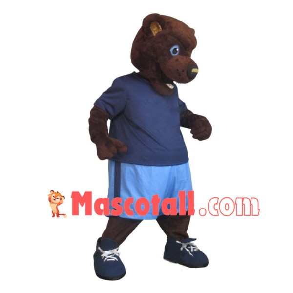 Fierce Brown Bear Bruin High School Mascot Costume 