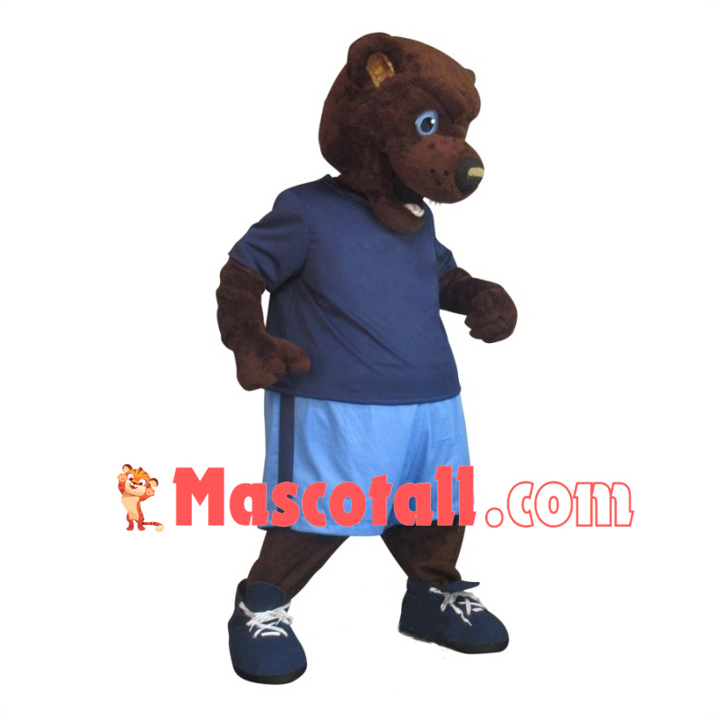 Fierce Brown Bear Bruin High School Mascot Costume 