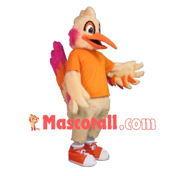 Beige Roadrunner Mascot Costume 