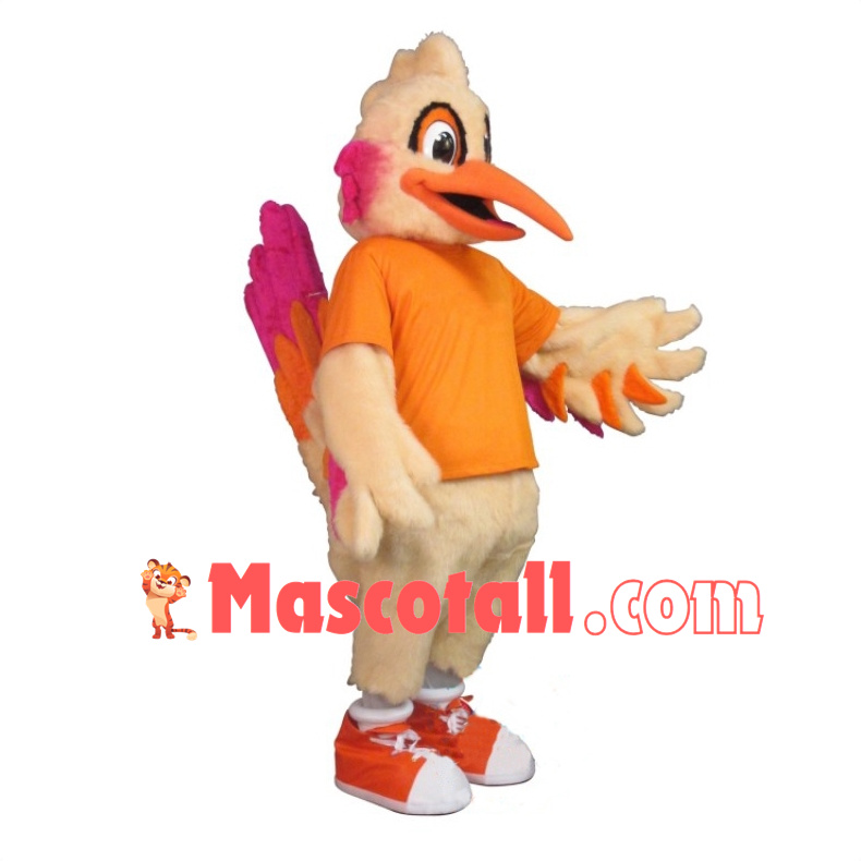 Beige Roadrunner Mascot Costume 
