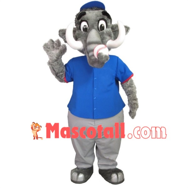 Baseball Gray Mammoth Lightweight Mascot Costume 