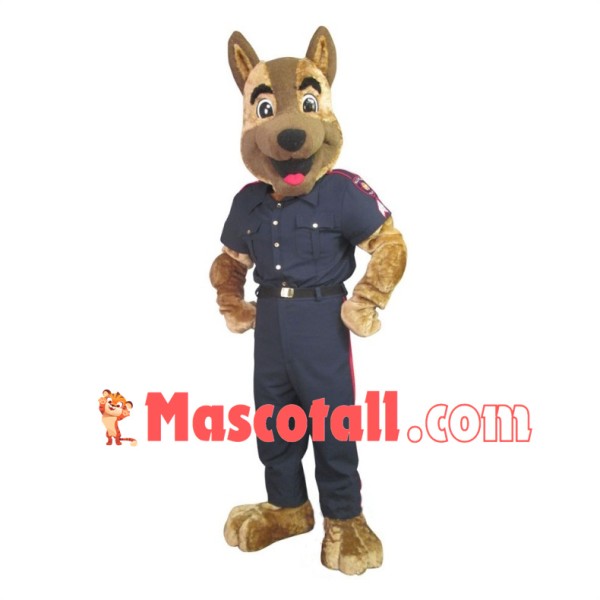 Lovely Police German Shepherd Dog Mascot Costume 