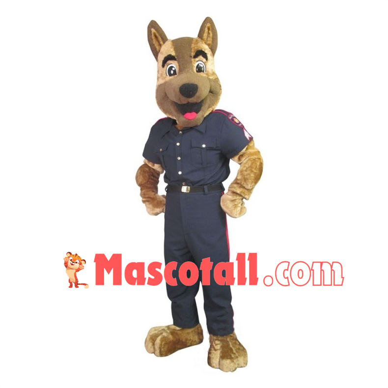 Lovely Police German Shepherd Dog Mascot Costume 
