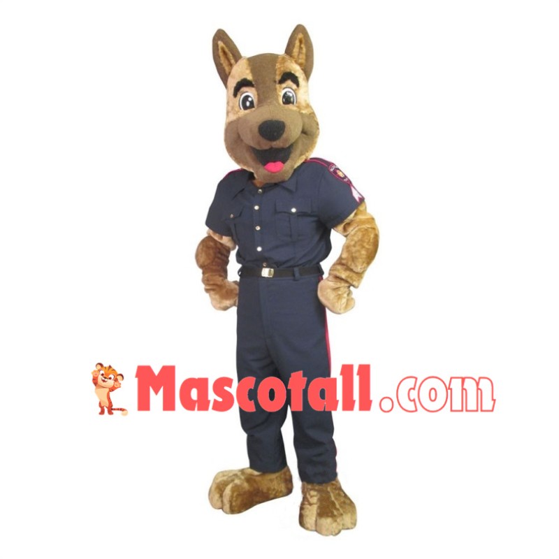 Lovely Police German Shepherd Dog Mascot Costume 