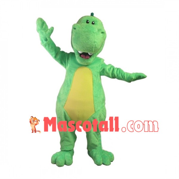 Lovely Green Dinosaur Lightweight Mascot Costume 