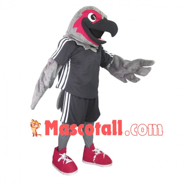 Football Gray Seahawk High School Mascot Costume 