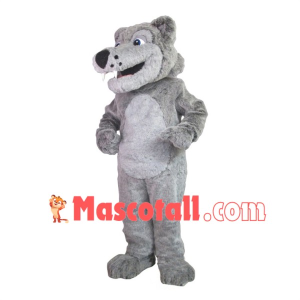 Howling Grey Wolf Mascot Costume 