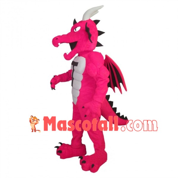 Power Rose Red Dinosaur Mascot Costume 