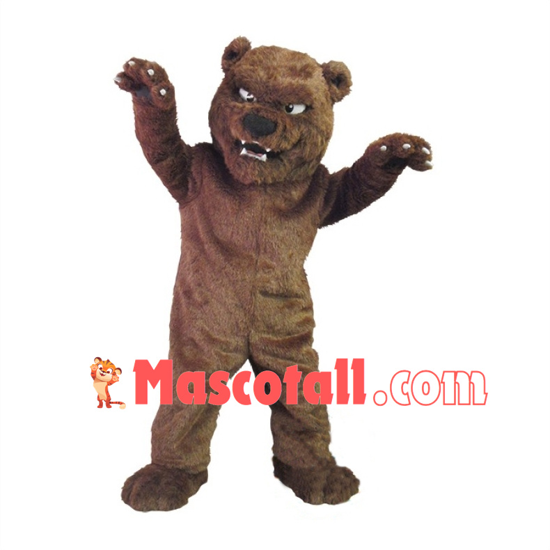 Fierce Brown Bear Mascot Costume 