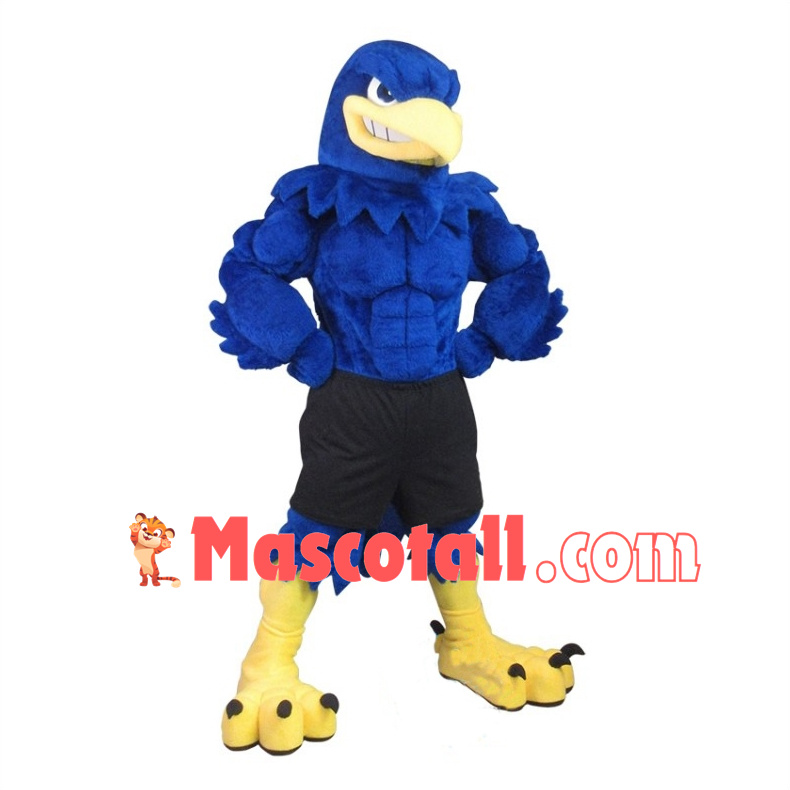 Power Fierce Blue Falcon High School Mascot Costume 