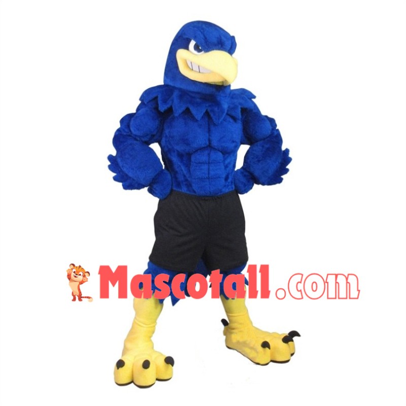 Power Fierce Blue Falcon High School Mascot Costume 