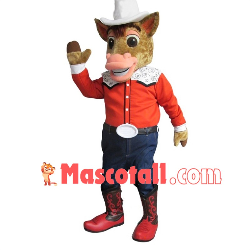 Cowboy Texas Horse Mascot Costume 