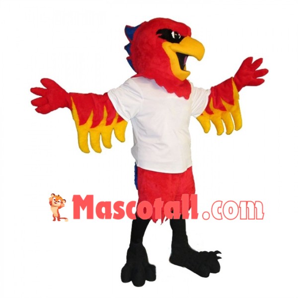 Sport Red Phoenix Mascot Costume	