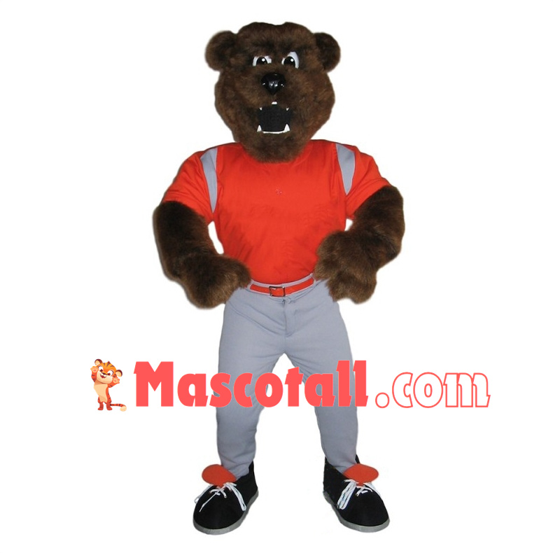 Howling Football Grizzly Mascot Costume	