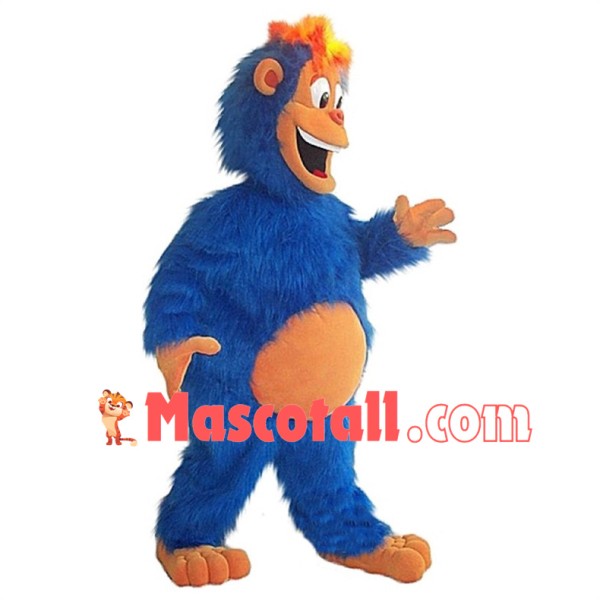 Blue Gorilla Mascot Costume	