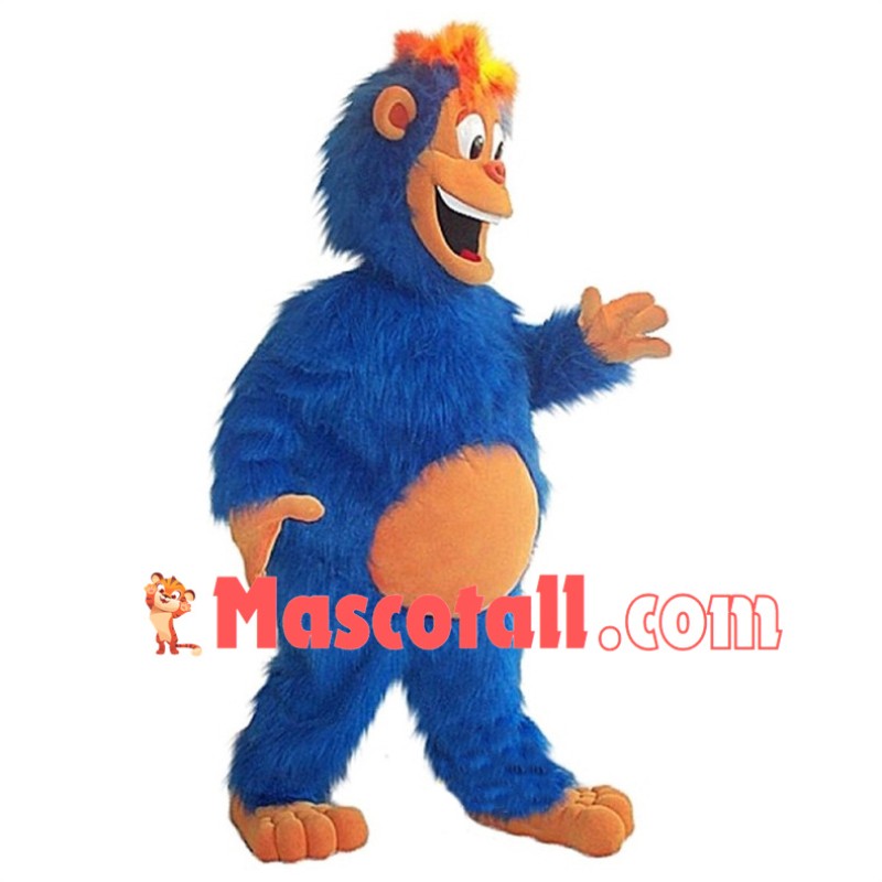 Blue Gorilla Mascot Costume	