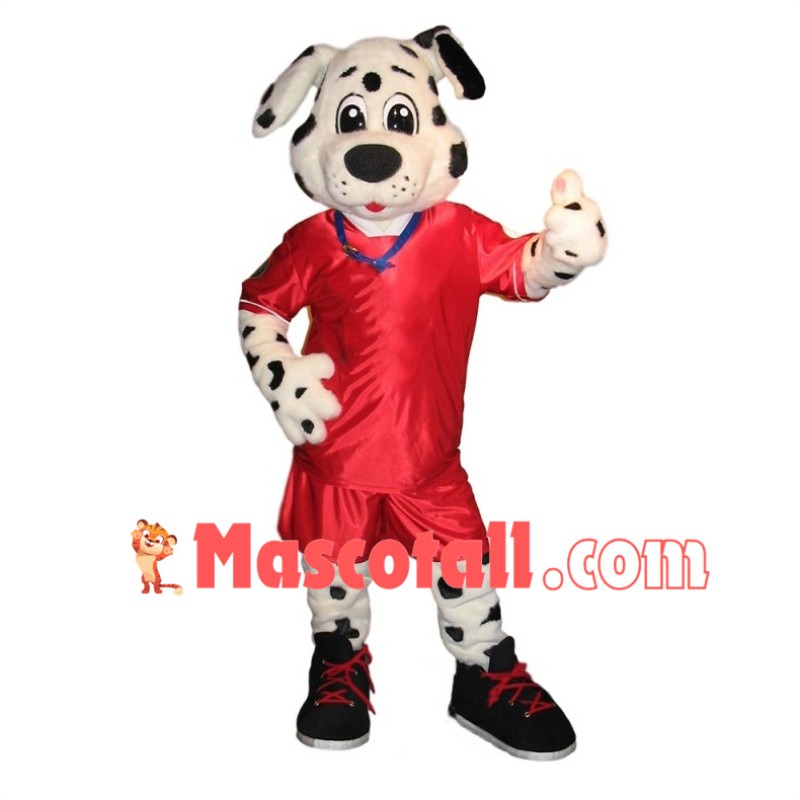Soccer Dalmatian Mascot Costume	