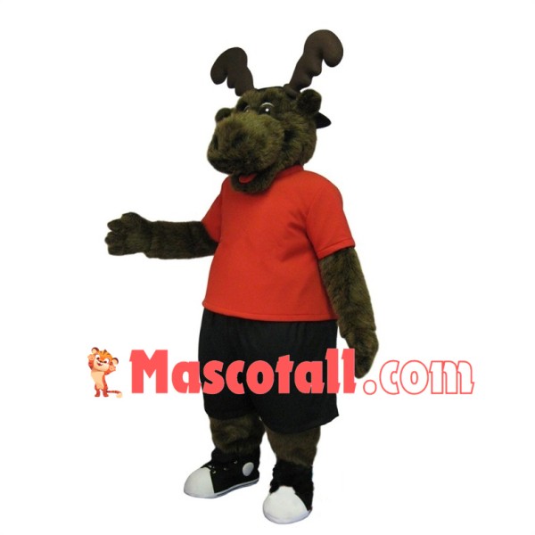 Sport Brown Moose Mascot Adult Costume	