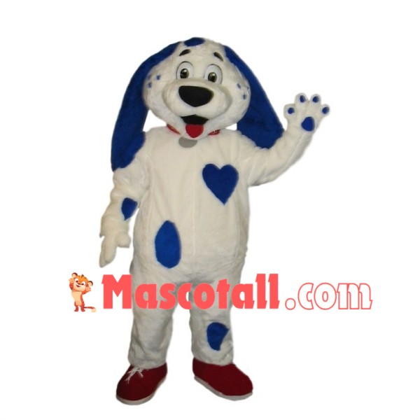 Lovely Blue Spotted Dog Mascot Costume 