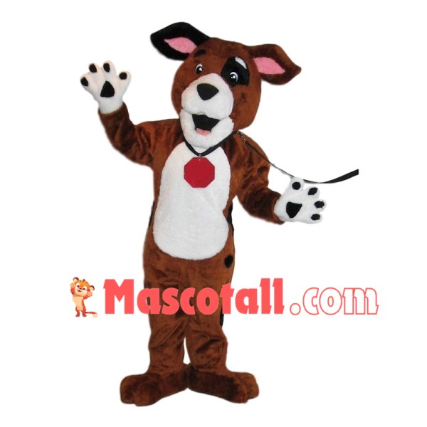 Lovely Brown Dog Mascot Costume 