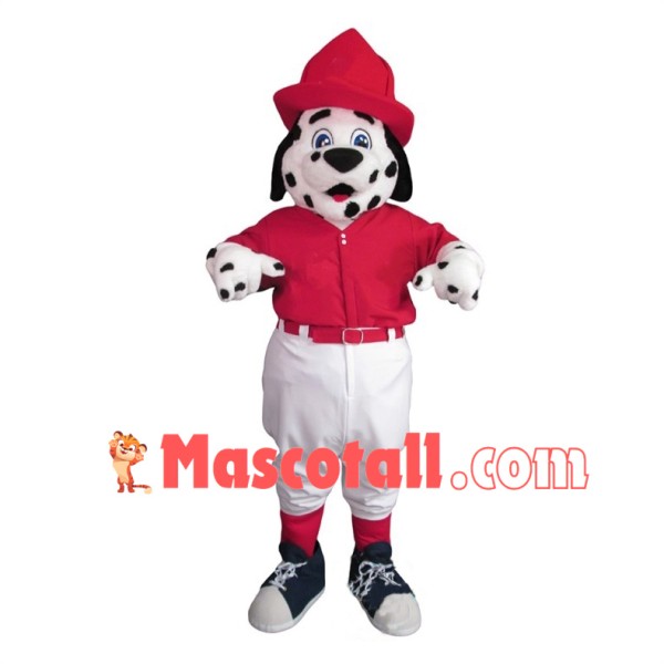Lovely Baseball Dalmatian Dog Mascot Costume 