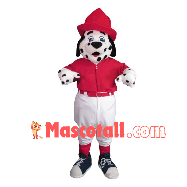 Lovely Baseball Dalmatian Dog Mascot Costume 