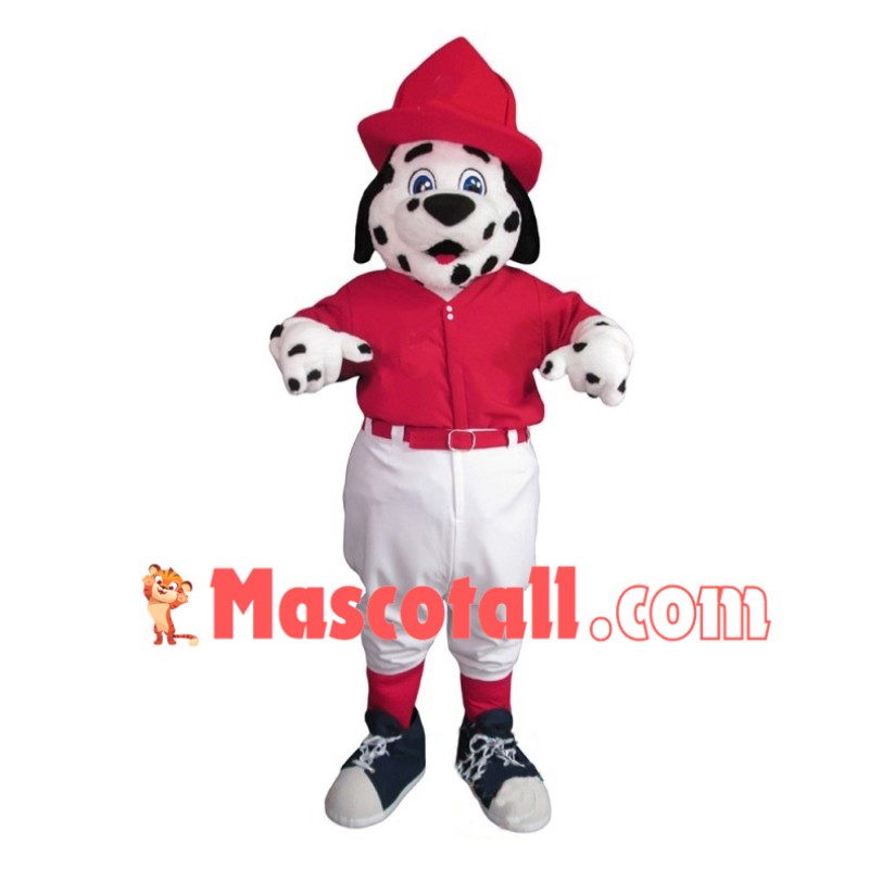 Lovely Baseball Dalmatian Dog Mascot Costume 