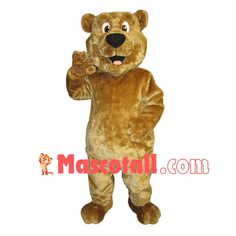 Lovely Light Brown Bear Mascot Costume	