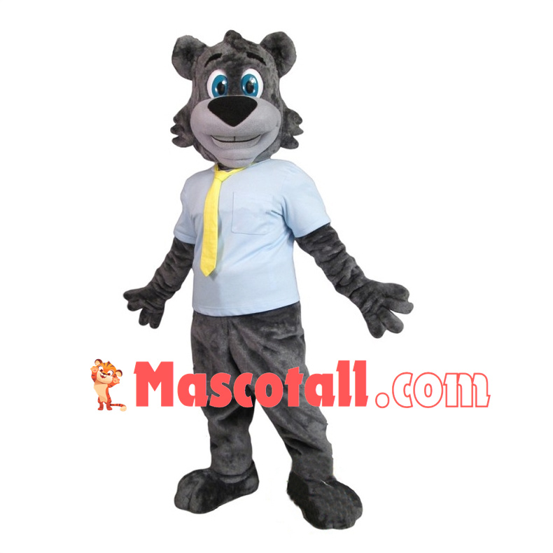 Grey Bear Mascot Costume	