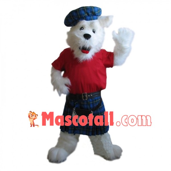 Lovely Scottish West Highland White Terrier Mascot Costume	