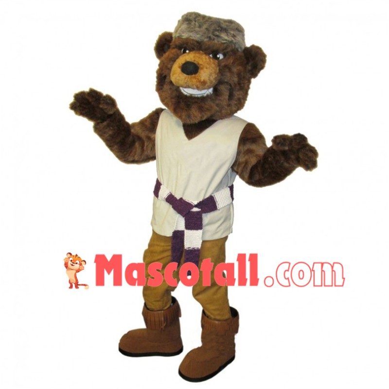 Fierce Grizzly Bear School Mascot Costume 