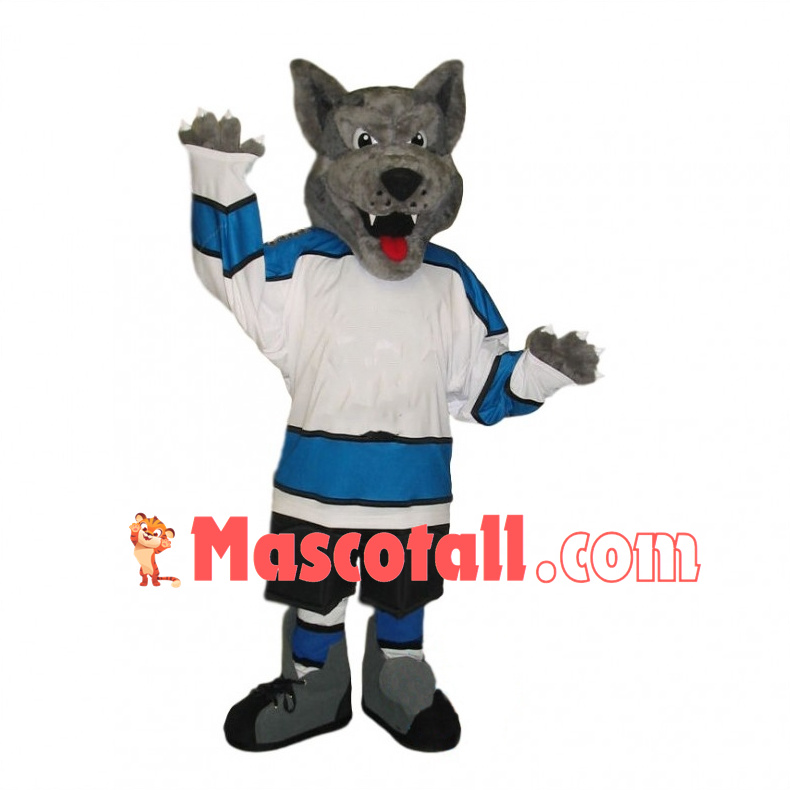 Sport Gray Wolf Mascot Costume 