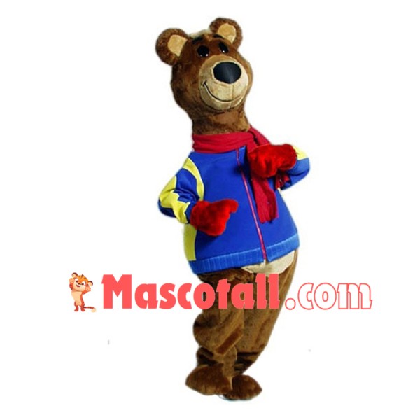 Brisky Bear Mascot Costume Fancy Dress Outfit